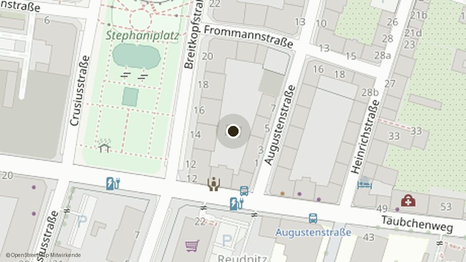 Kartenausschnitt: Breitkopfstraße 14, Leipzig-Reudnitz